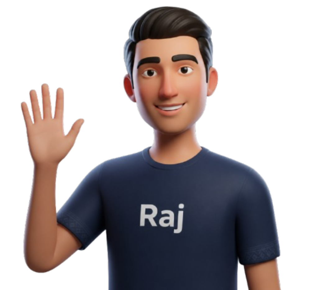 Raj waving